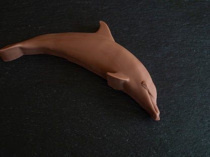Hand-Sculpted Belgian Milk Chocolate Dolphin in Gift Box