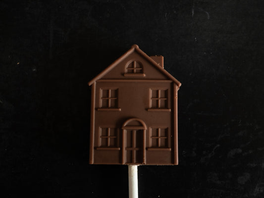 Handcrafted Belgian Chocolate House Lollipops - Perfect Housewarming or Estate Agent Gift Set (4 Pack)