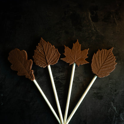 100 x Belgian Chocolate Tree Leaf Design Lollies