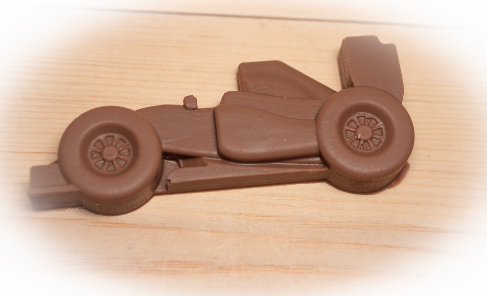 A chocolate race car.