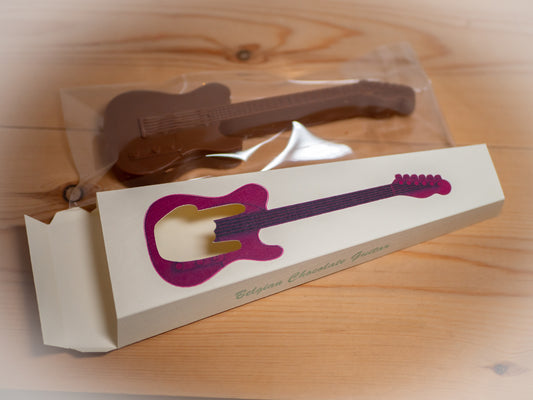 Belgian Chocolate Electric Guitar Telecaster in gift box ( personalised)