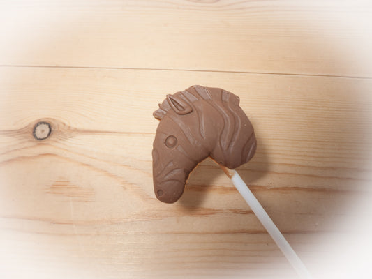 Zebra Safari Animal Belgian Milk Chocolate Lollipops x 4