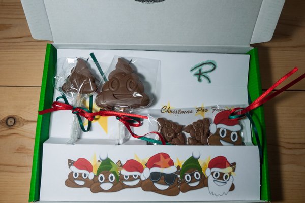 Christmas poop emoji set