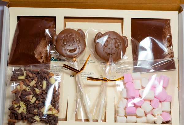Belgian Hot Chocolate Gift Box for two. Cheeky Monkey