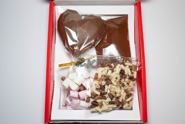 Belgian Hot Chocolate Gift Box - Large Crystal Heart