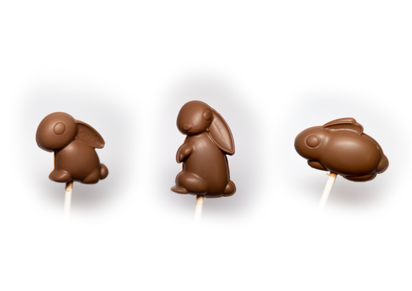 Easter bunnies Belgian Chocolate lollipops x 8 in gift box