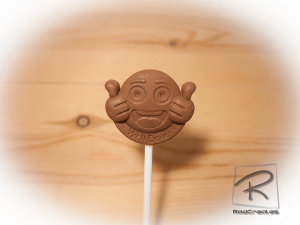 Belgian chocolate lollipops, Well done x 8