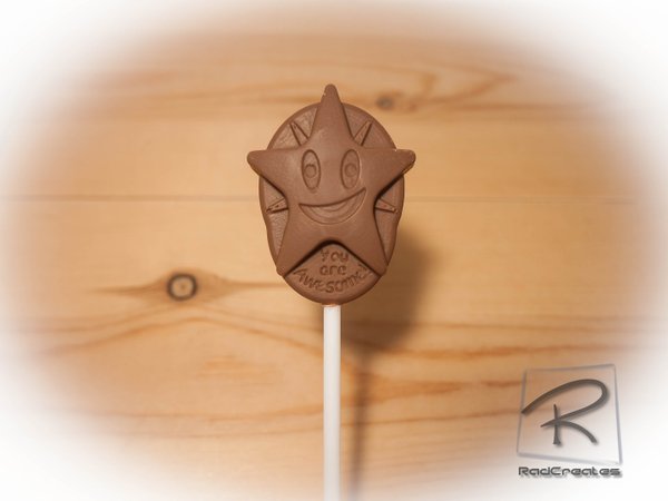 Belgian chocolate lollipops, You are Awesome and Amazing Stars x 10