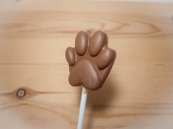 Belgian chocolate lollipops, Paws x 8