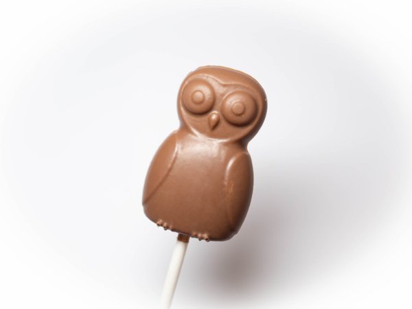 Belgian chocolate lollipops, Owl x 8