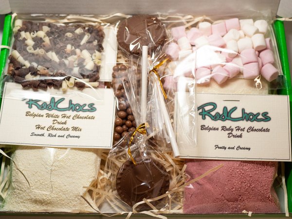 Belgian  Ruby and White Hot Chocolate Gift Box