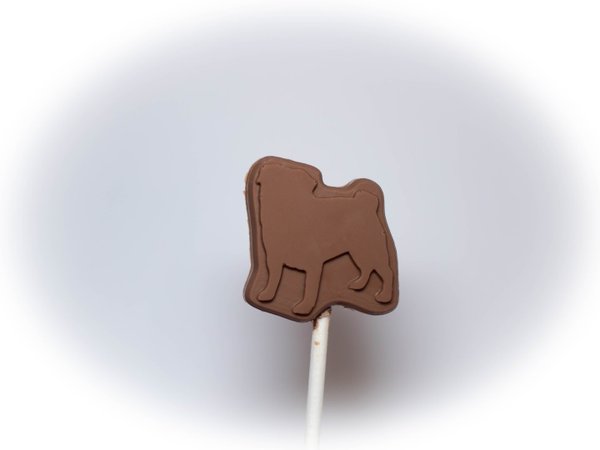 Belgian chocolate lollipops, Pug Dog Breed  Mix and Match